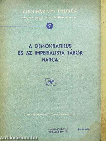 A demokratikus és az imperialista tábor harca