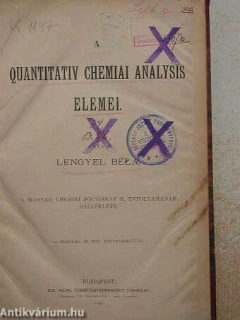 A quantitatív chemiai analysis elemei