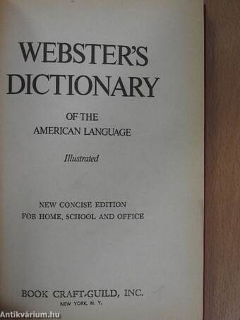 Webster's Dictionary of the American Language