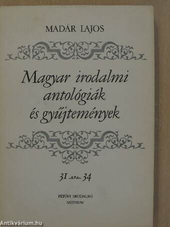 Magyar irodalmi antológiák és gyűjtemények