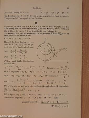 Musterbeispiele aus der Analytischen Geometrie II.