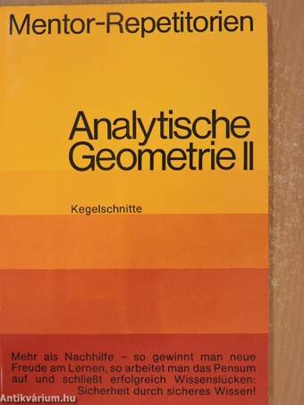 Analytische Geometrie der Ebene II.