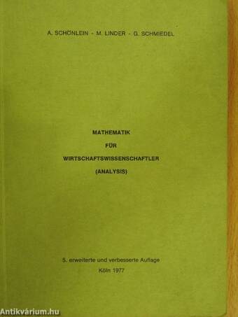 Mathematik für Wirtschaftswissenschaftler (Analysis)