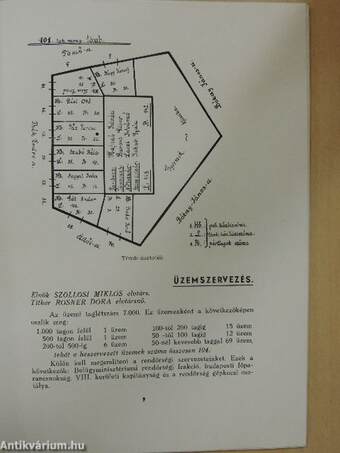 Szociáldemokrata Párt VIII. ker. szervezetének 1947. évi küldött közgyűlési jelentése