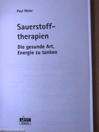 Sauerstofftherapien