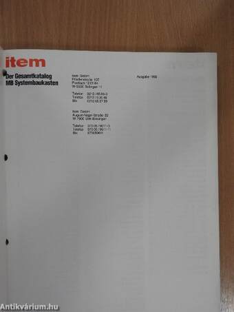 Item - Der Gesamtkatalog MB Systemelemente