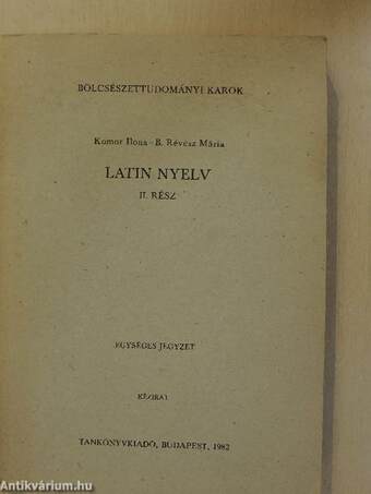 Latin nyelv II.