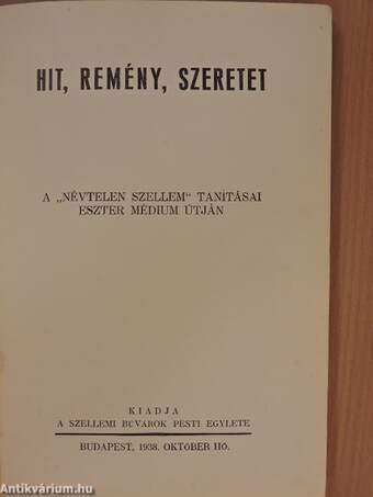 Hit, remény, szeretet