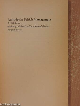 Attitudes in British Management