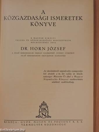 A közgazdasági ismeretek könyve