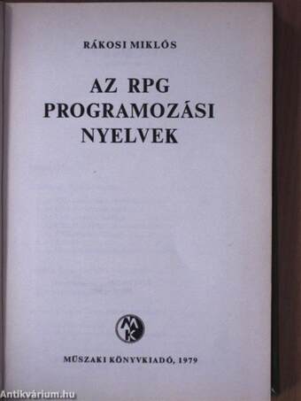 Az RPG programozási nyelvek