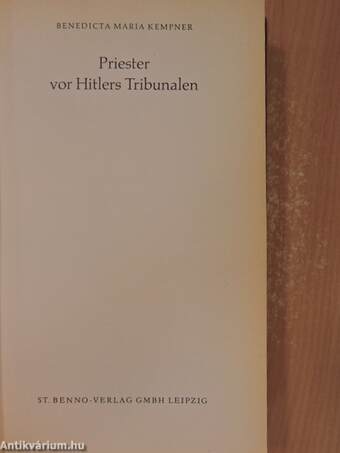 Priester vor Hitlers Tribunalen