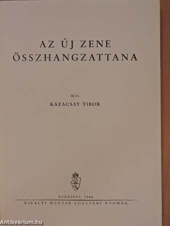 Az új zene összhangzattana