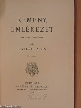 Remény, emlékezet