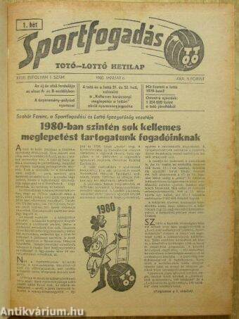 Sportfogadás 1980. január-december