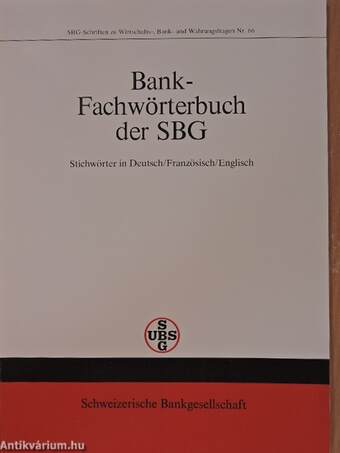 Bank-Fachwörterbuch der SBG