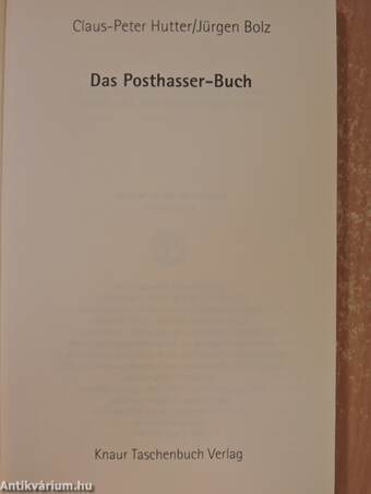 Das Posthasser-Buch