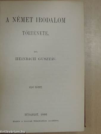 A német irodalom története I-II.