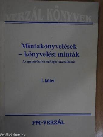 Mintakönyvelések - könyvelési minták I.