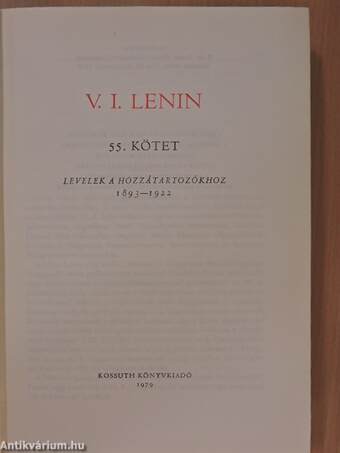 V. I. Lenin összes művei 55.