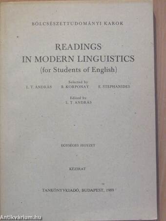 Readings in modern linguistics (for Students of English)