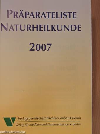 Präparateliste Naturheilkunde 2007