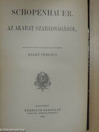 Az akarat szabadságáról/Schopenhauer/Vizsgálódás az emberi értelemről