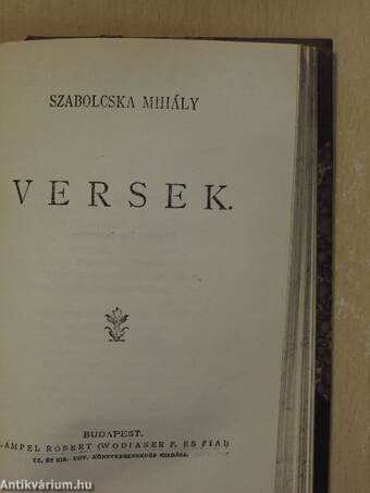 Tinódi Sebestyén válogatott históriás énekei/Faludi Ferencz versei/Verseghy Ferencz válogatott lirai költeményei/Virág Benedek válogatott költeményei/Versek/Válogatott magyar népballadák