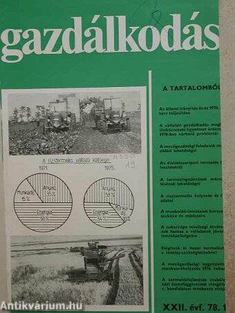 Gazdálkodás 1978. január-június (fél évfolyam)