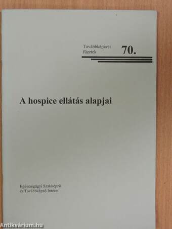 A hospice ellátás alapjai