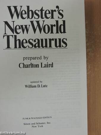 Webster's New World Thesaurus