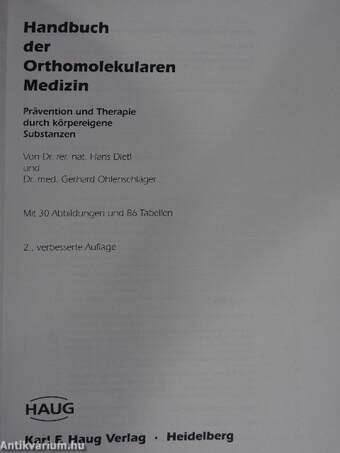 Handbuch der Orthomolekularen Medizin