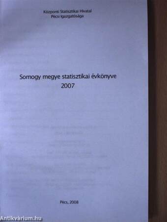 Somogy megye statisztikai évkönyve 2007 - CD-vel