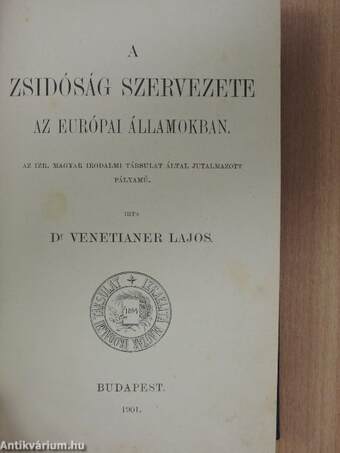 A zsidóság szervezete az európai államokban