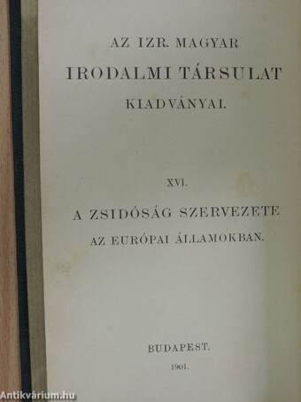 A zsidóság szervezete az európai államokban