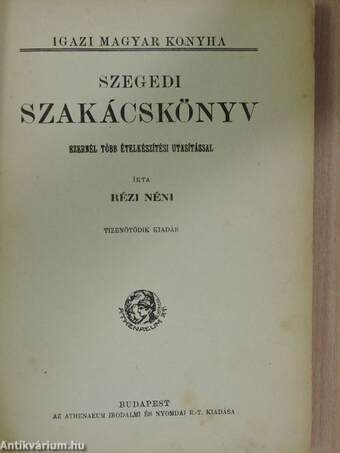 Szegedi szakácskönyv