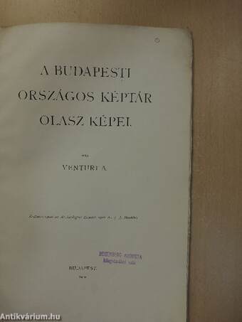 A budapesti országos képtár olasz képei