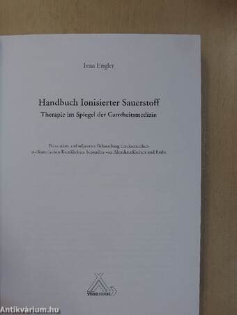 Handbuch Ionisierter Sauerstoff