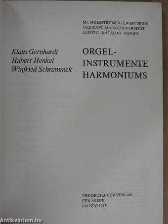 Orgelinstrumente Harmoniums