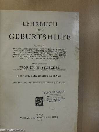 Lehrbuch der Geburtshilfe