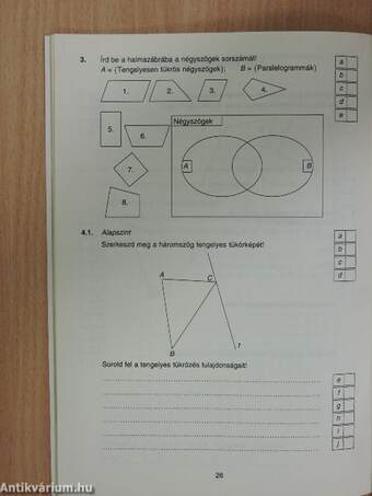 Témazáró felmérő feladatsorok - matematika 6. osztály