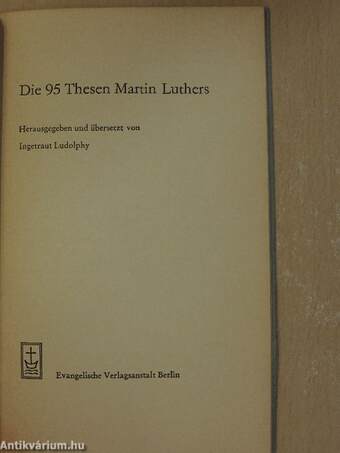 Die 95 Thesen Martin Luthers