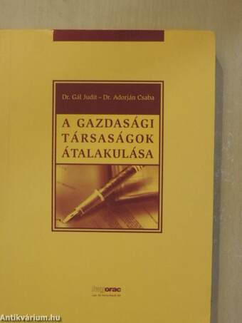 A gazdasági társaságok átalakulása