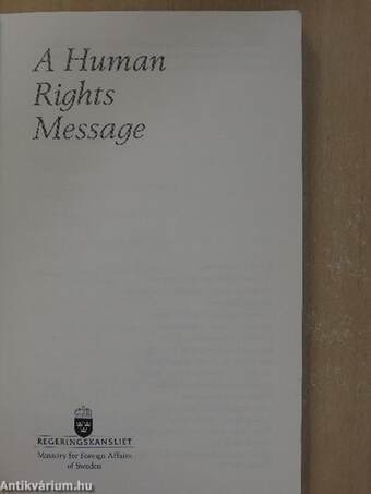 A Human Rights Message