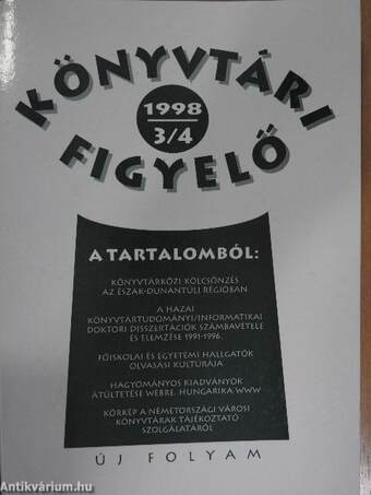 Könyvtári Figyelő 1998/3-4.