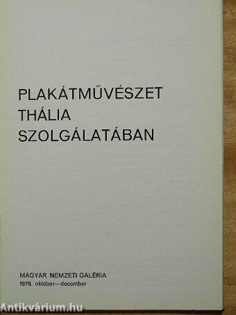 Plakátművészet Thália szolgálatában