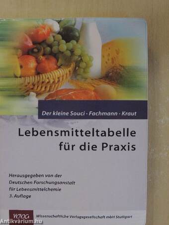 Lebensmitteltabelle für die Praxis