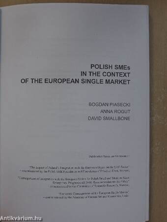 Polish SMEs in the context of the european single market