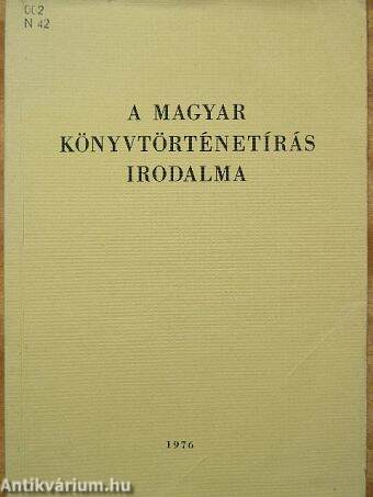 A magyar könyvtörténetírás irodalma