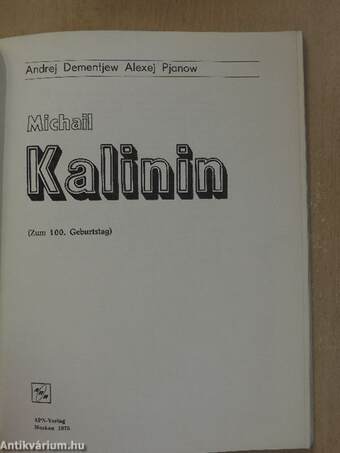 Michail Kalinin